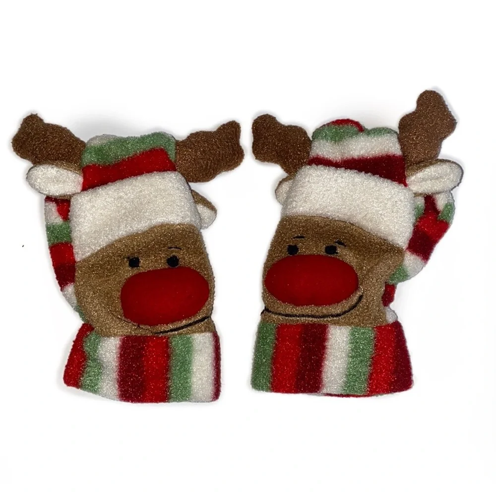 Adorable Christmas Reindeer infant/toddler mittens